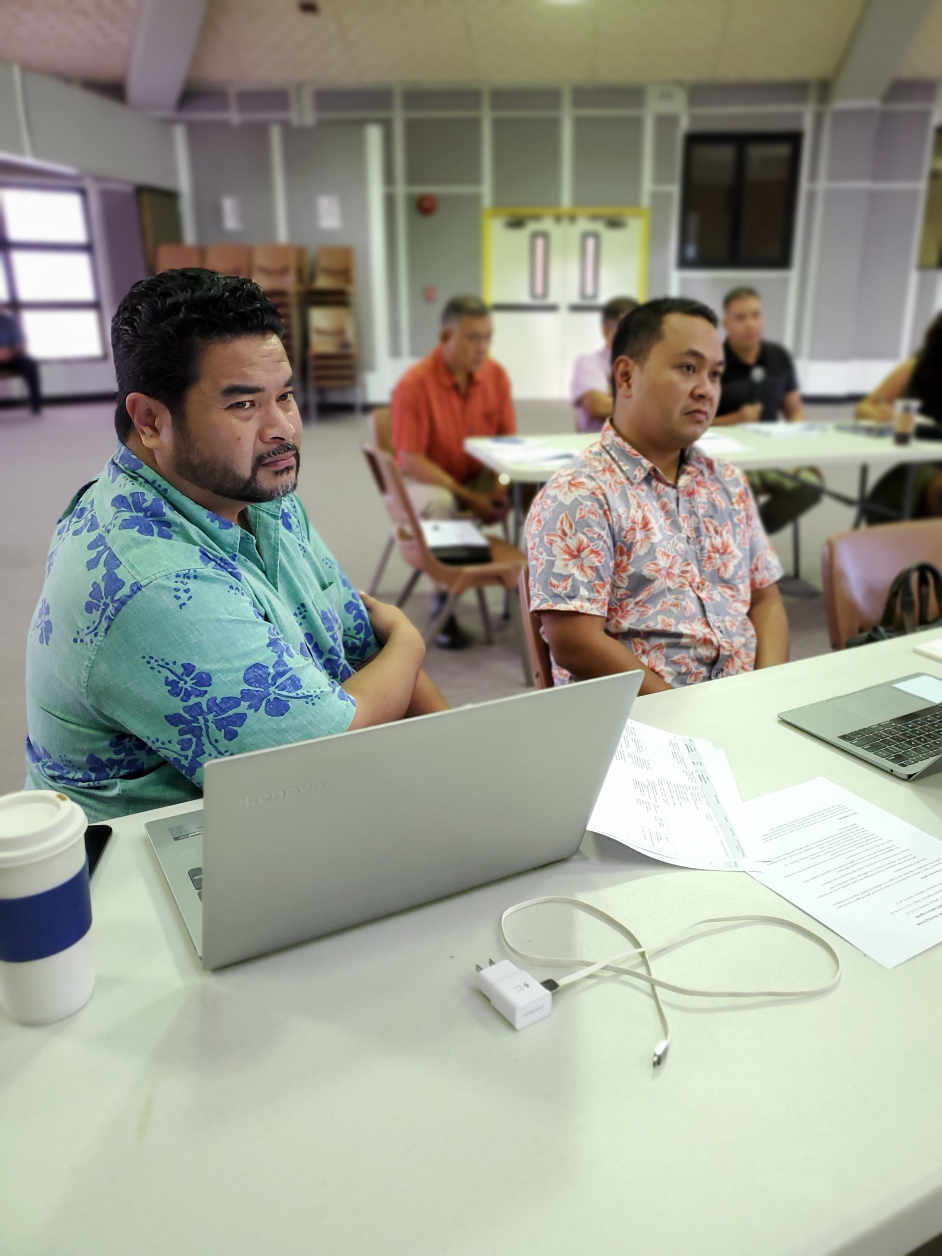 OPD Director Kodep Ogumoro-Uludong and Saipan's Office of the Mayor Project Manager Lee Tenorio