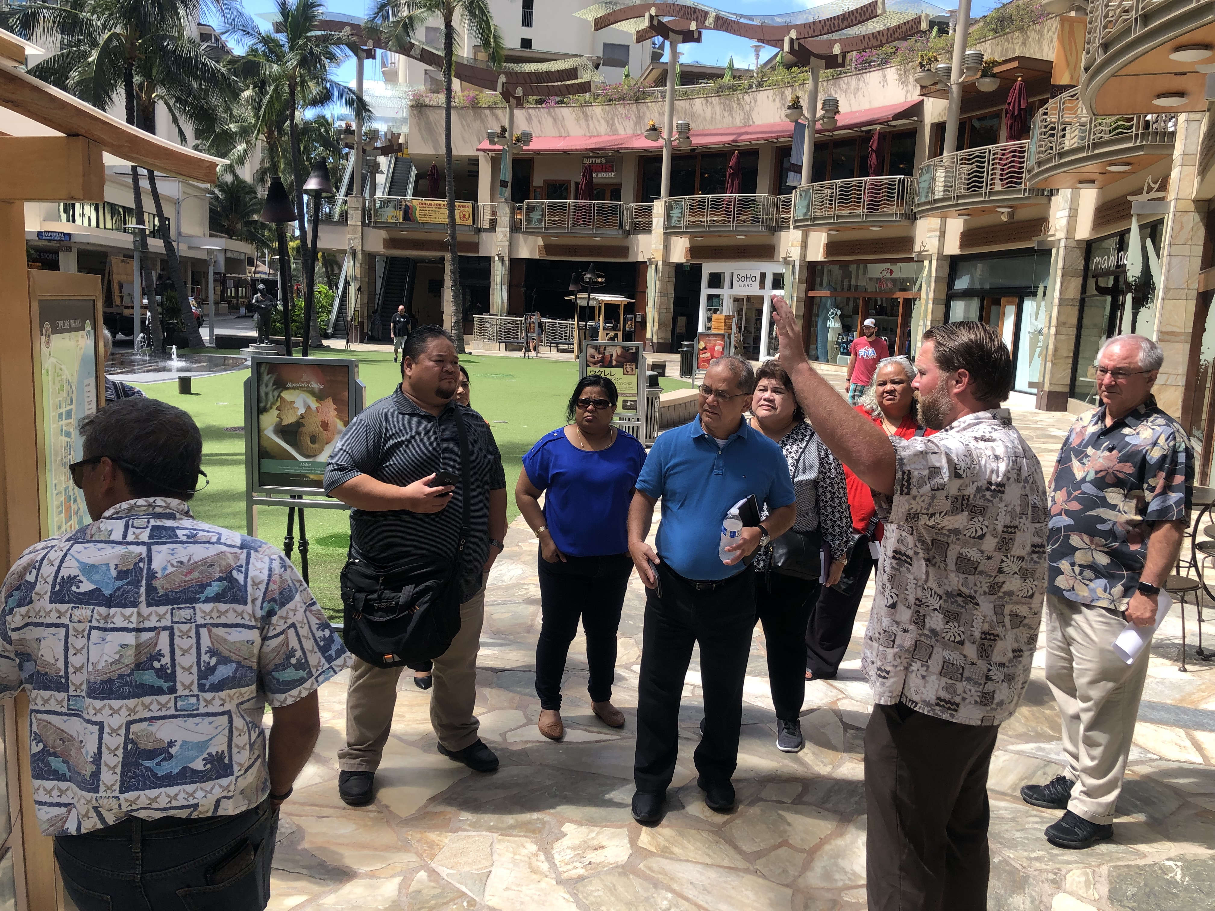 Taskforce walking with Waikiki Business Improvement District Association