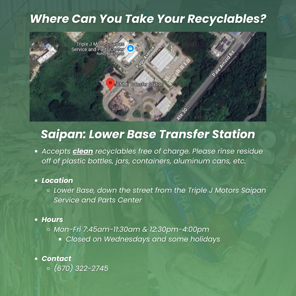 Recycle infographic Saipan