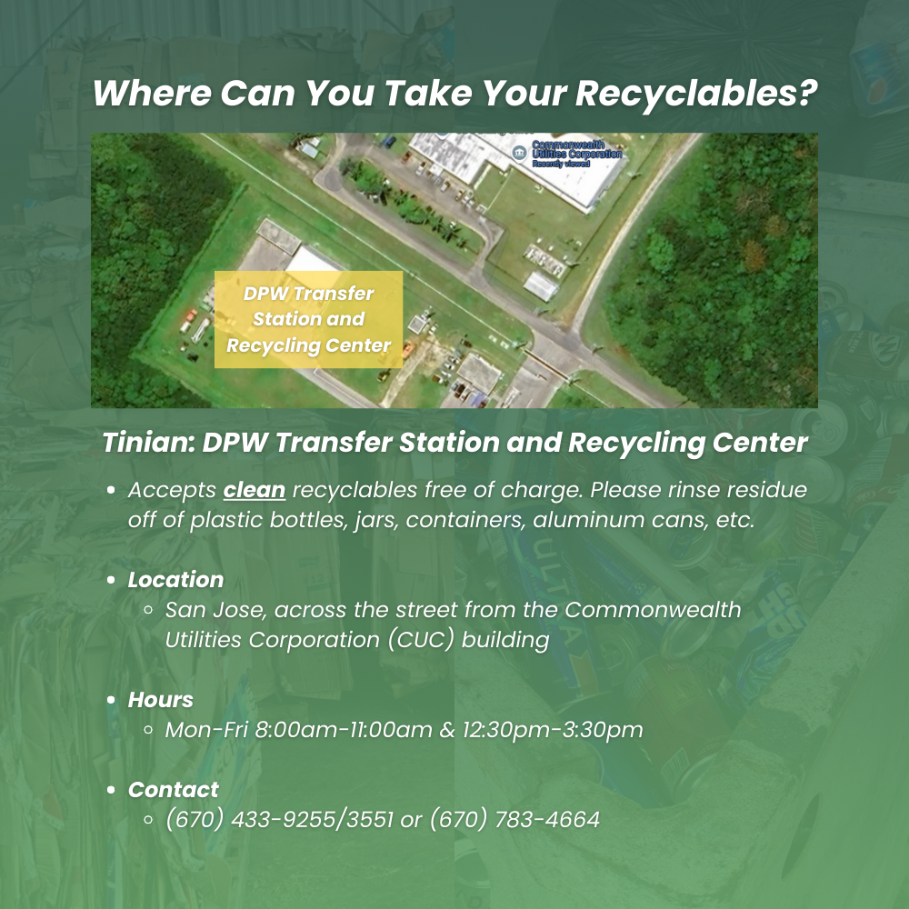 Recycle infographic Tinian