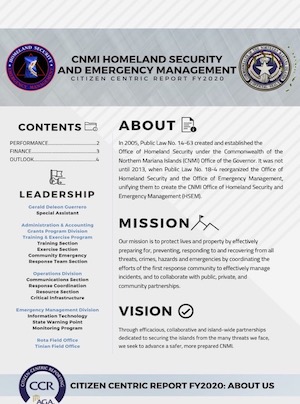 2020 Homeland Security and Emergency Management Office (HSEM) Citizen Centric Report cover art