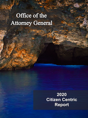 2020 Office of the Attorney General (OAG) Citizen Centric Report cover art